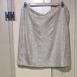 H&M Shimmering Silver Pencil Skirt